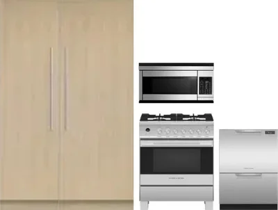 5 Piece Package Includes Refrigerator, Freezer, Range, Microwave And Dishwasher